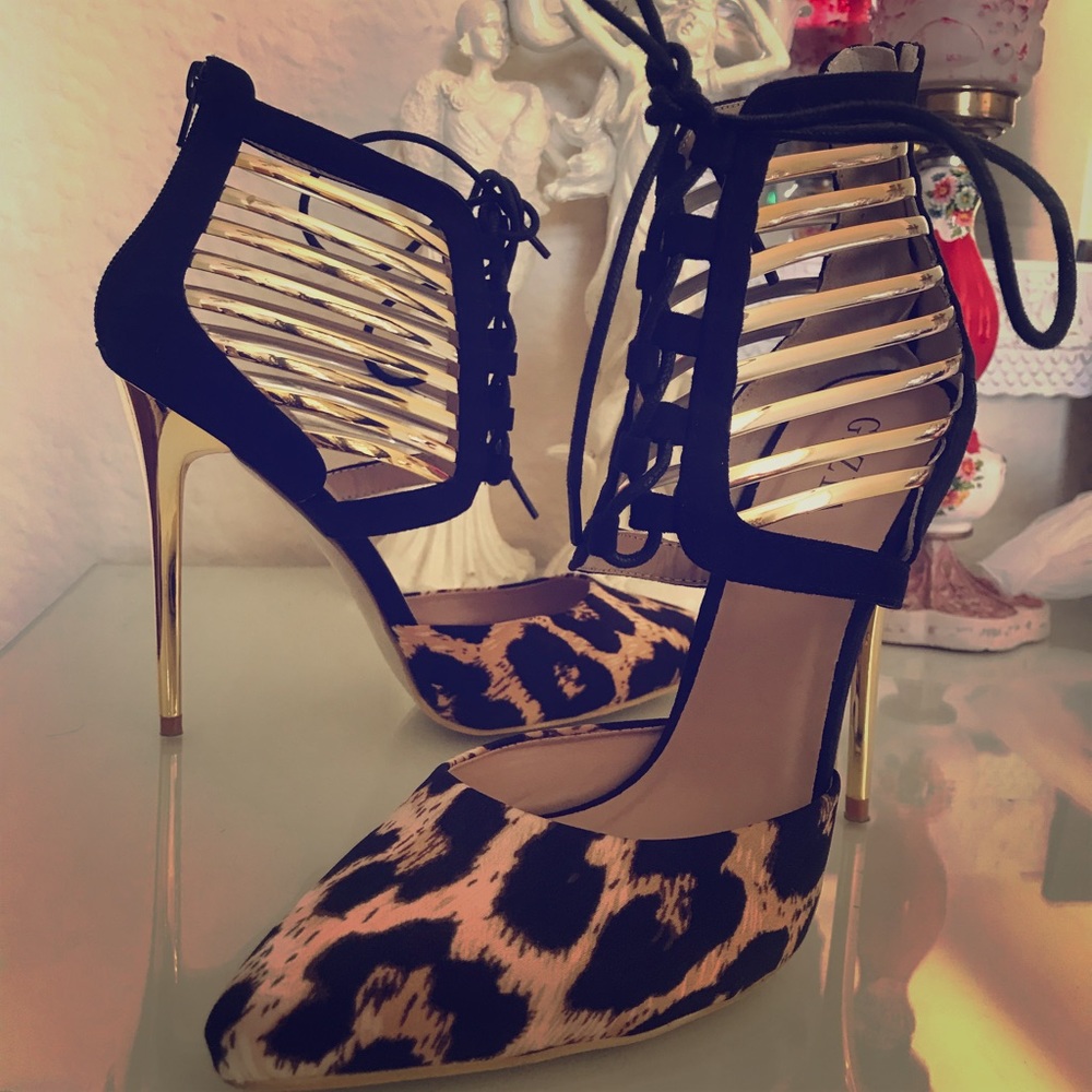 Leopard Print Heels - image 1